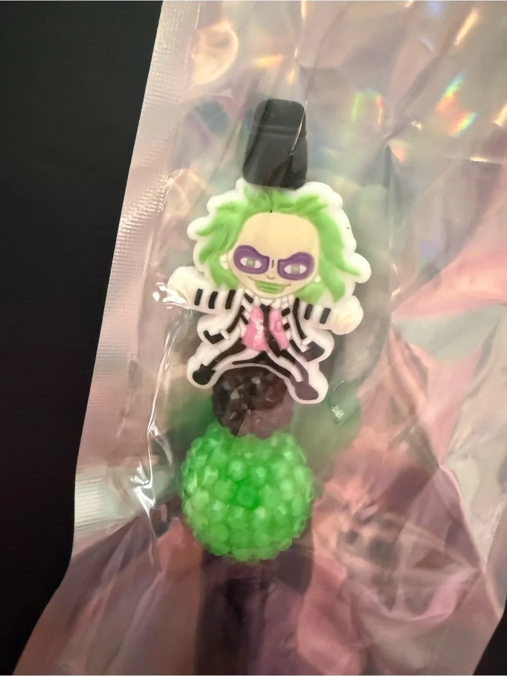 Handmade BeetleJuice Beaded Pen with Ink Refill - Black Ink